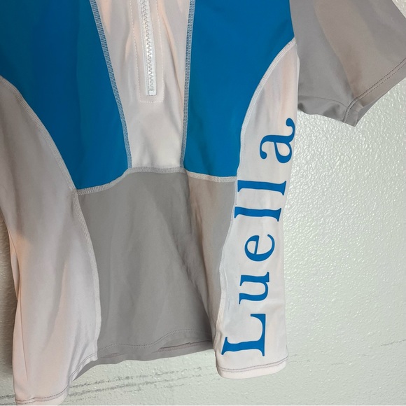 Vintage luella for target RARE athletic biker spandex zip up work out top - Picture 3 of 4